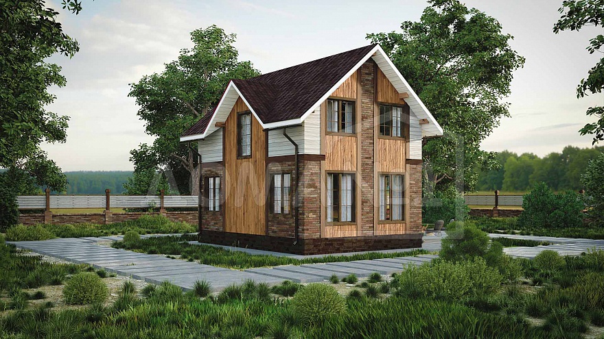 Дом по проекту «Бежецк» - 8,0х7,3 м