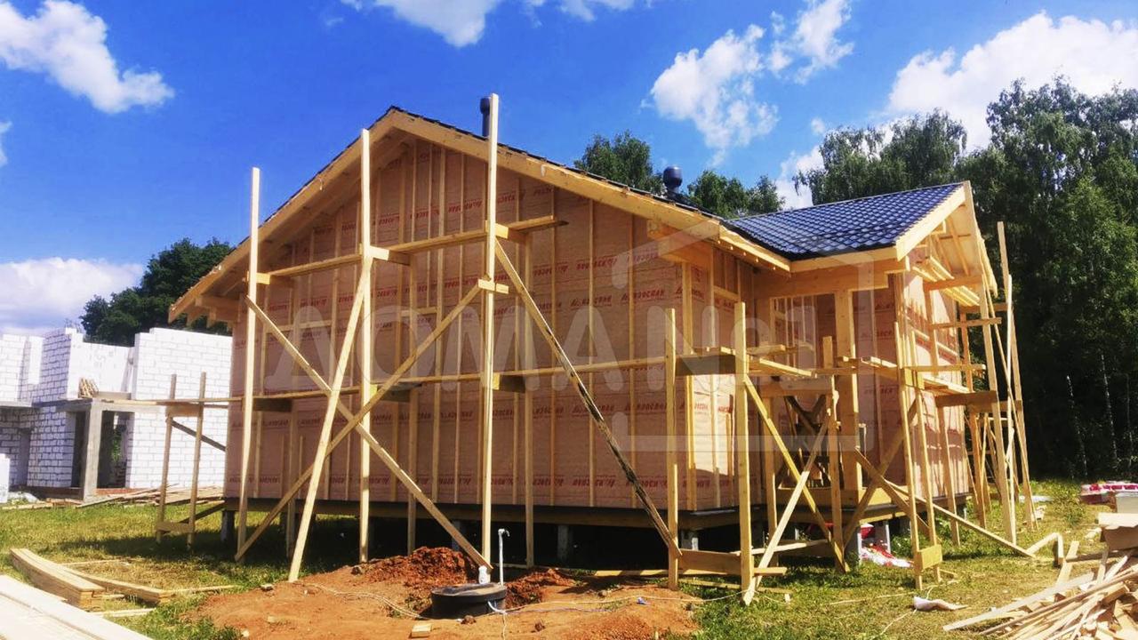 Каркасный дом со светлой гостиной - 17,9 х 10,4 м