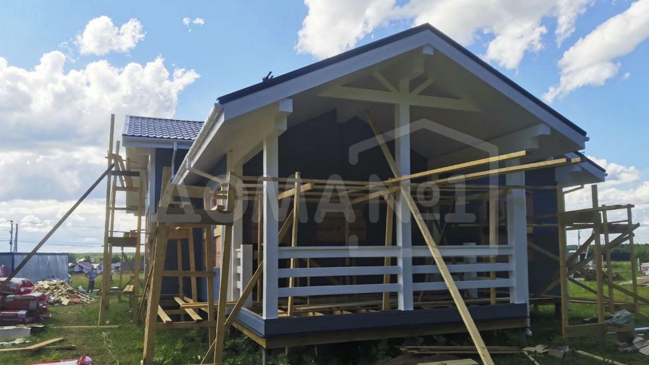 Каркасный дом со светлой гостиной - 17,9 х 10,4 м