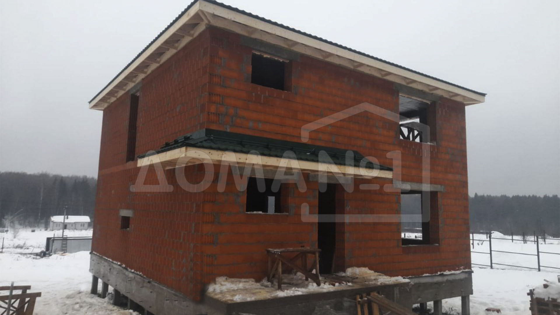 Каменный дом по проекту «Ницца 10х10» - 204 м²