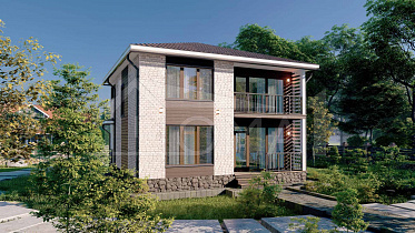 Проект Каркасный дом Ницца 9х9 Площадь 164 м² Цена 5511875 ₽ - Строительная компания Дома 1