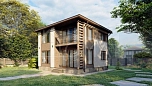Проект дома из СИП-панелей Ницца 8x8 Площадь 128 м² Цена 3 933 843 ₽ - Строительная компания Дома 1 - Изображение №4