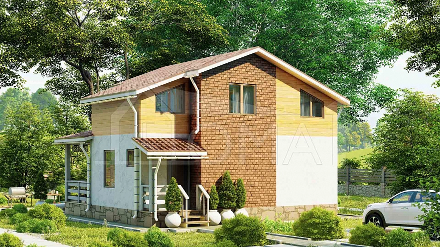 Проект дома из СИП-панелей Ковров Площадь 144 м² Цена 3 795 093 ₽ - Строительная компания Дома 1 - Изображение №2