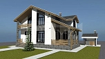 Проект каменного дома Саверн Площадь 175 м² Цена 9 302 580 ₽ - Строительная компания Дома 1 - Изображение №1