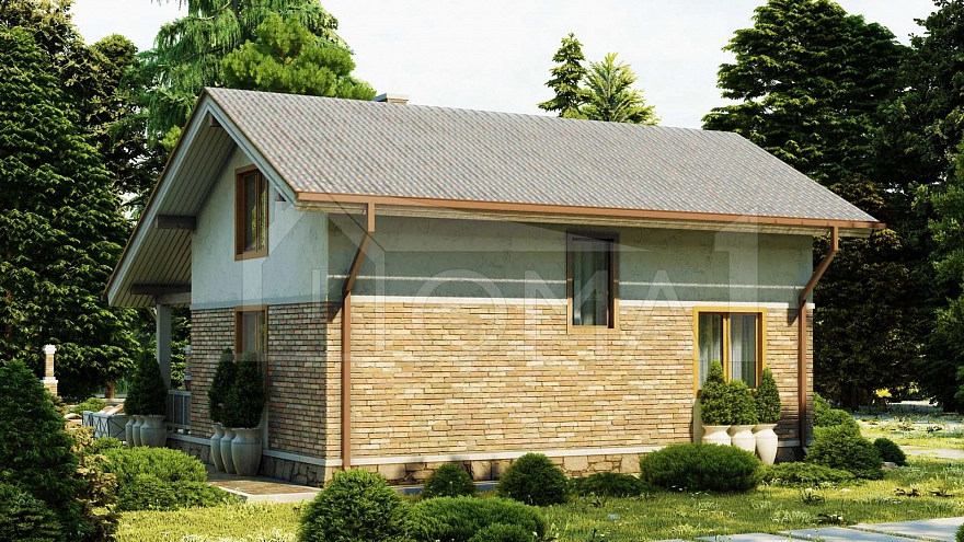 Проект каменного дома Любляна Площадь 111 м² Цена 6 501 697 ₽ - Строительная компания Дома 1 - Изображение №4
