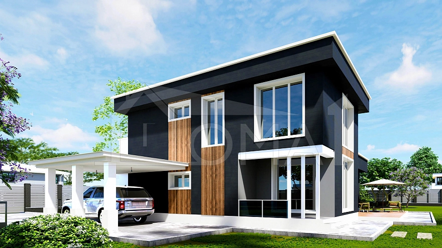 Проект дома из СИП-панелей Ванкувер Площадь 226 м² Цена 7 369 408 ₽ - Строительная компания Дома 1 - Изображение №4