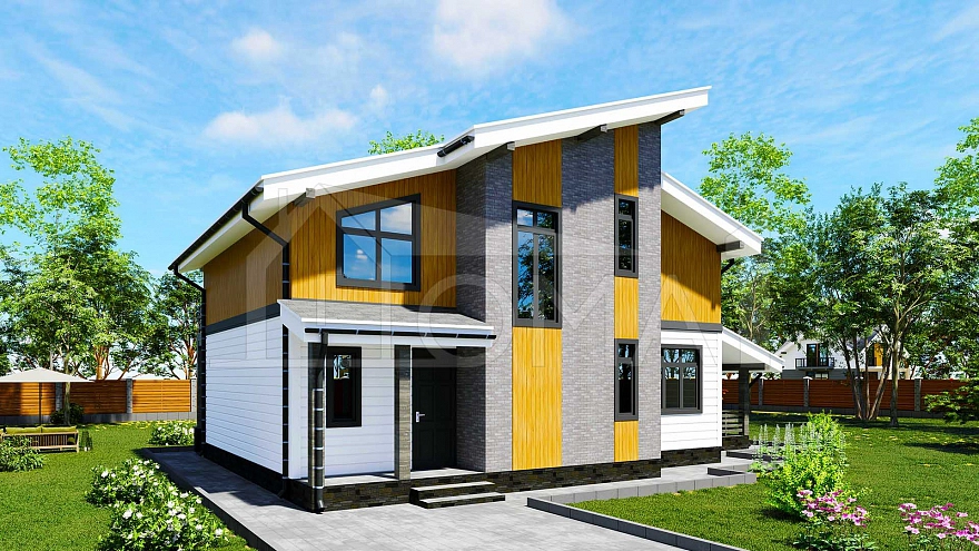 Проект дома из СИП-панелей Тренто Площадь 186 м² Цена 4 976 347 ₽ - Строительная компания Дома 1 - Изображение №3
