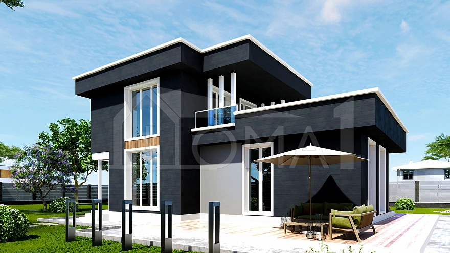 Проект дома из СИП-панелей Ванкувер Площадь 226 м² Цена 7 369 408 ₽ - Строительная компания Дома 1 - Изображение №3
