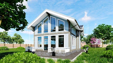 Проект Дом из СИП-панелей Гетеборг Площадь 171 м² Цена 4 725 611 ₽ - Строительная компания Дома 1