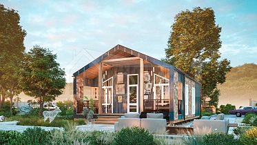 Проект Дом из СИП-панелей Барнхаус-100 Площадь 99 м² Цена 3 491 707 ₽ - Строительная компания Дома 1
