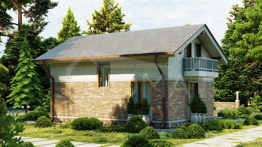 Проект каменного дома Любляна Площадь 111 м² Цена 6 501 697 ₽ - Строительная компания Дома 1 - Изображение №5