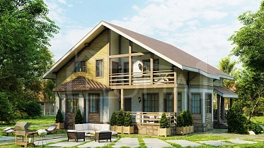 Проект Каркасный дом Кирсанов Площадь 281 м² Цена 8 211 932 ₽ - Строительная компания Дома 1