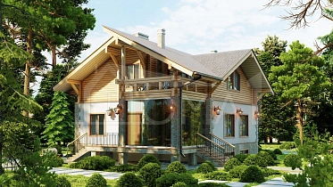 Проект Каменный дом Андора Площадь 191 м² Цена 10 619 982 ₽ - Строительная компания Дома 1
