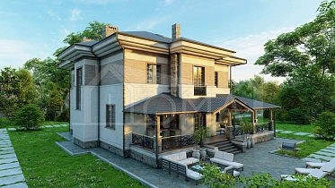 Проект Каменный дом Неаполь Площадь 373 м² Цена 19 641 345 ₽ - Строительная компания Дома 1