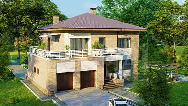 Проект Каменный дом Магдебург Площадь 370 м² Цена 17 340 933 ₽ - Строительная компания Дома 1