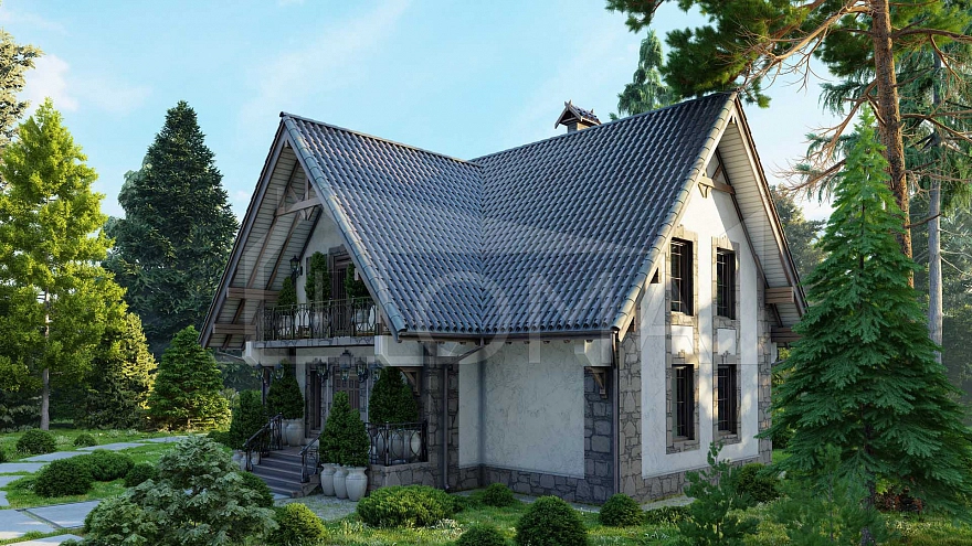Проект каменного дома Люксембург Площадь 239 м² Цена 11 984 068 ₽ - Строительная компания Дома 1 - Изображение №6