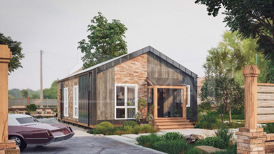 Проект дома из СИП-панелей Барнхаус-100 Площадь 99 м² Цена 3 491 707 ₽ - Строительная компания Дома 1 - Изображение №2