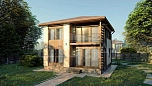 Проект каркасного дома Ницца 8x8 Площадь 128 м² Цена 4 840 563 ₽ - Строительная компания Дома 1 - Изображение №2
