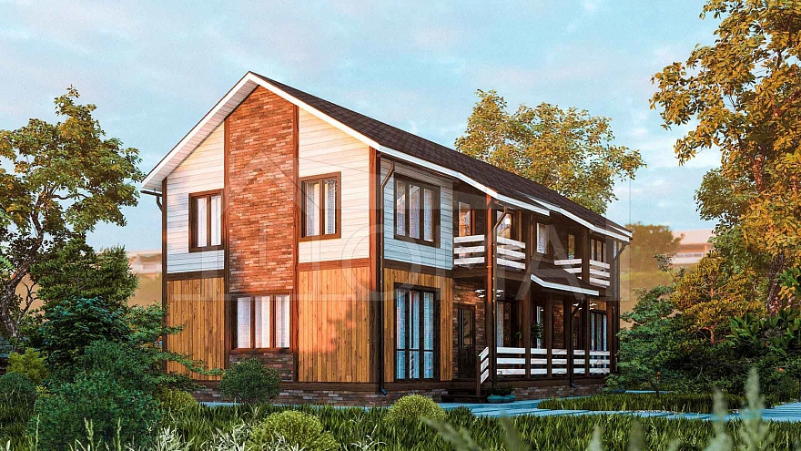 Проект дома из СИП-панелей Тобольск Площадь 256 м² Цена 6 130 038 ₽ - Строительная компания Дома 1 - Изображение №14
