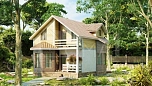 Проект дома из СИП-панелей Богучар Площадь 103 м² Цена 2 928 519 ₽ - Строительная компания Дома 1 - Изображение №1