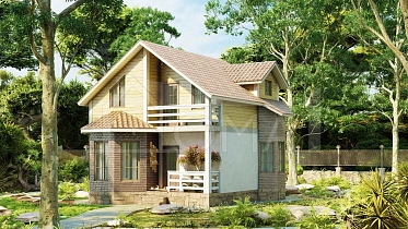 Проект Дом из СИП-панелей Богучар Площадь 103 м² Цена 2 928 519 ₽ - Строительная компания Дома 1