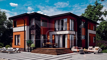 Проект Дом из СИП-панелей Шампань Площадь 310 м² Цена 8 093 555 ₽ - Строительная компания Дома 1