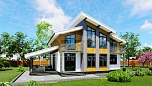 Проект дома из СИП-панелей Тренто Площадь 186 м² Цена 5 842 352 ₽ - Строительная компания Дома 1 - Изображение №1